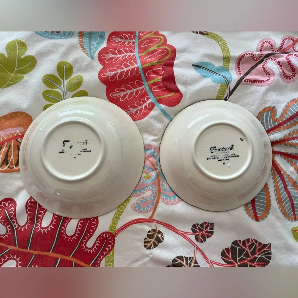 Franciscan October pattern Autumn and Fall dinnerware vintage bowls. EUC